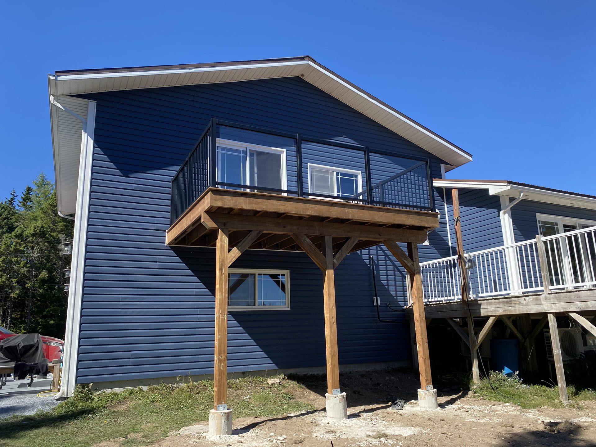 After — elevated deck build completed by GD Outdoor Services